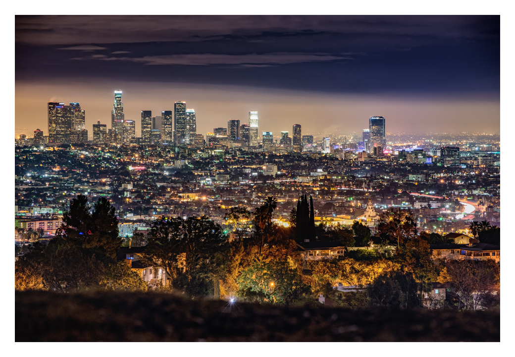 los angeles by night art print photography